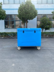 330L hiện đại nhựa biểu tượng tùy chỉnh năng lượng mặt trời bảng điều chỉnh máy nén nhiệt di động băng khô hộp cách nhiệt với bánh xe cho vận chuyển - Product Image 2