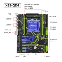 NUEVA Placa Base PANDL X99-QD4 con Doble PCIe3.0 X16, Compatible con CPU Intel Xeon E5 V3 V4, 4 Ranuras DDR4, SATA3.0, NVMe M.2