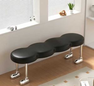 Taburete para poner zapatos de Internet Celebrity Ant, de lujo ligero, con asiento tapizado de alta gama, banco largo, taburete para probador - Product Image 2