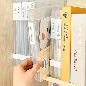 A4 Document <b>Storage</b> <b>Box</b> Transparent Plastic File <b>Box</b> Waterproof Dustproof For Household Registration Graduation Certificates - Product Image 1