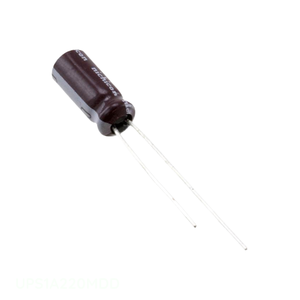 Distribuidor Autorizado, Condensador de Aluminio de 22 uF, 20%, 10V, Radial, de Montaje a Través de Orificio, UPS1A220MDD - Product Image 1