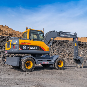 Excavatrice sur roues de 8 tonnes, 13,5 tonnes, 15 tonnes, pelle hydraulique mobile avec godet pour travaux de terrassement et de construction - Product Image 2