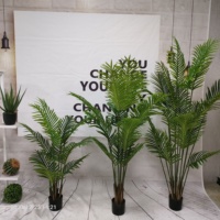 Palmier artificiel vert en pot (matière plastique/tissu) – Décoration écologique pour Noël, maison et jardin, idéal pour les restaurants