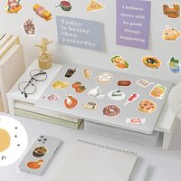 Lot de 60 autocollants de nourriture mignons en vinyle Kawaii, autocollants personnalisés et étanches pour les journaux d'enfants, scrapbooking