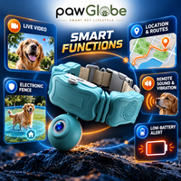 Collier GPS pour animaux de compagnie avec caméra pour l'entraînement et le suivi en extérieur des chiens et des chats, OEM ODM, marque privée, vente en gros et au détail PawGlobe