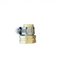 Kit de réparation de tuyau d'arrosage en aluminium et acier inoxydable avec colliers de serrage, raccords mâles/femelles, compatible avec les tuyaux de 3/4"/5/8"