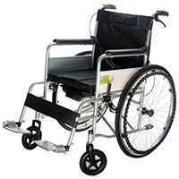 <strong>Portable</strong> Lightweight CE Approved Aluminum Alloy Travel Wheelchair for Disabled People Functional Manual Folding <strong>Commode</strong> - Product Image 6
