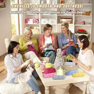 Hilo de Chenilla de Terciopelo de Colores Sólidos para Tejer y Confeccionar Bufandas, Bolsos y Sudaderas de Ganchillo - Product Image 2