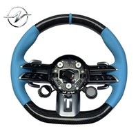 Volant de direction en fibre de carbone forgé de style sportif avec bouton multifonction, démarrage à un bouton, pour Mercedes AMG GT A35 A45 A45S