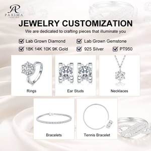 Paxima cincin pertunangan wanita, perhiasan kustom gigi bersertifikat Lab-tumbuh berlian cincin pertunangan - Product Image 4