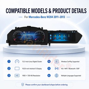Pantalla Android Carplay 2din para Benz Clase C W204 2011-2013 Reproductor Multimedia de Video, Radio para Auto, GPS, Navegación, Estéreo para Auto - Product Image 2