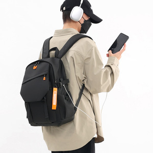 New <b>Backpack</b> Men's Large Capacity Lightweight <b>Waterproof</b> Travel <b>Backpack</b> Business Computer Bag Casual Simple Schoolbag - Product Image 3