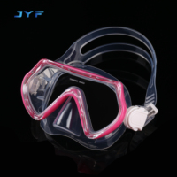 Masque de plongée réglable pour enfants en silicone, lunettes de plongée en verre, vente en gros usine JYF