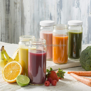 Eco-Friendly Round Wide Mouth Glass Bottle - 360ml/12oz for Fresh Juice, <strong>Artisanal</strong> <strong>Jams</strong> &amp; Honey, with BPA-Free White Plastic Cap - Product Image 1