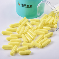 Capsules vides jaunes homogènes et vibrantes, lisses, à dissolution rapide, toutes tailles, capsules de gélatine dure vides