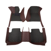 Tapis de sol de voiture en cuir imperméable et coloré, ensemble complet 5D en 3 pièces, protection toutes saisons, épaisseur 10 mm pour A3/Qashqai/Hiace