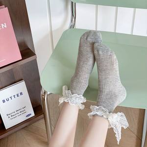 मध्य-ट्यूब मोजे महिला जापानी लोलिटा प्यारी नरम बहन धनुष मोजे वसंत गर्मियों कोरियन प्यारी लड़की - Product Image 3