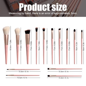 Ensemble de pinceaux de maquillage rose BS-MALL, 14 pièces, pinceaux personnalisés avec logo, ensemble cosmétique, cadeau pour femmes et filles, <span class=keywords><strong>kit</strong></span> de pinceaux de maquillage pour le visage - Product Image 5