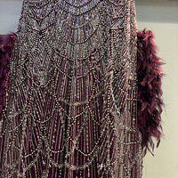 Vêtements islamiques modernes, abaya de luxe, manches à plumes, robe maxi à paillettes, robe de soirée ample et élégante, kaftan pour l'Aïd