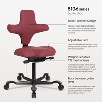 AODA Europe Bestseller Saddle Stool Dental Chair Ergonomic Office Chair Aluminum Alloy Base Burostuhl Ergonomikus Irodai Szék