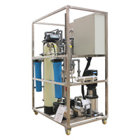 Machine de filtre de traitement de l'eau par osmose inverse à deux étages 250lph avec système d'adoucissement/UV pour la purification des eaux souterraines