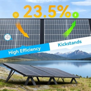 แผงโซลาร์เซลล์แบบพับได้ชนิดโมโนคริสตัลไลน์ 200W ประสิทธิภาพสูง ได้รับการรับรองมาตรฐาน TUV ประสิทธิภาพ 23.5% 32 เซลล์ น้ำหนัก 4.8 กก. ขายดี - Product Image 2