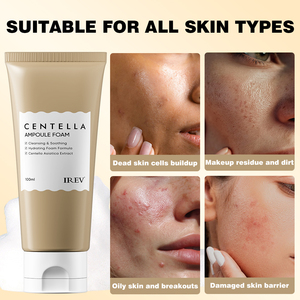 Espuma Limpiadora Facial de Centella Asiática de Marca Blanca 100ml para Limpieza Profunda, Calmante, Hidratante y Espuma Densa, Refrescante para la Piel - Product Image 4