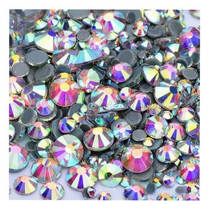 3A ss3-ss5 pas cher prix cristal lâche pierres cristal AB dos gris en verre hotfix strass cristal pour vêtements - Product Image 1