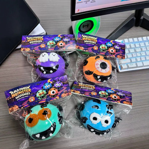 Juguete de Halloween de alta calidad con forma de cara de perro, suave, para la punta de los dedos, con rebote lento y relajante, ideal como regalo. - Product Image 2