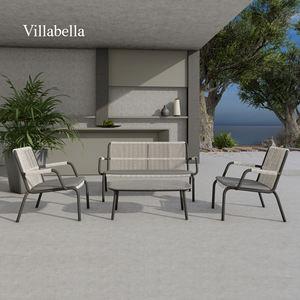 Canapé en rotin d'extérieur de luxe, mobilier de jardin, ensemble de patio moderne avec cadre en aluminium pour hôtel, complexe hôtelier - Product Image 1