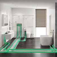 Accesorios de Tubería PPR IFAN con MOQ Bajo, Color Blanco y Verde, para Uso en Ingeniería Doméstica, Accesorios de Tuberías de Agua PPR de 20 mm, 25 mm, 32 mm