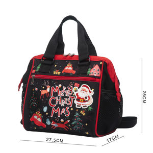 Personalised Christmas High Quality Heavy Weight Shoulder Black Canvas Material Fabric Mom <b>Nurse</b> Tote <b>Bag</b> with Embroidery logo - Product Image 2