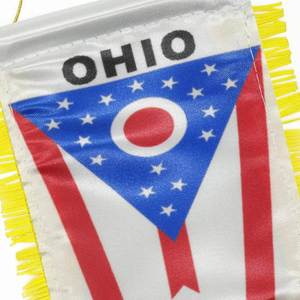 Custom Logo Hanging Ohio Pennant <b>Flag</b> for Car Rearview Mirror and Home Decoration - Product Image 6