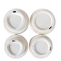Couvre-gobelets biodégradables et compostables en pulpe de bagasse de canne à sucre, écologiques, jetables, 80 mm et 90 mm