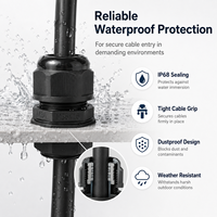 Connecteur en nylon étanche IP68 à filetage métrique M40 M50 pour boîtier de distribution de panneaux solaires, presse-étuies en plastique métriques
