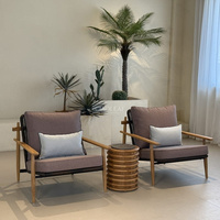 Chaise d'extérieur moderne avec coussins, fauteuil de jardin pour patio, balcon et hôtel