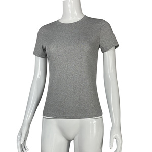 Camiseta de Manga Larga con Cuello Redondo y Tejido Acanalado, Blusa Informal Ajustada para Mujer, a la Moda - Product Image 5