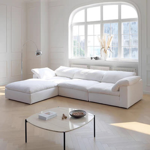 Sofás Comprimidos Modernos de Lujo, Sofá <span class=keywords><strong>Cama</strong></span> Blanco en Forma de U, Sofá <span class=keywords><strong>Modular</strong></span> en Forma de Nube, Sofá Seccional Comprimido - Product Image 3
