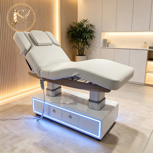 Lettino da Massaggio Elettrico Riscaldato di Lusso per Spa e Salone di Bellezza, Poltrona per Trattamenti Estetici, Letto per Trattamenti Viso e Ciglia con Luce - Product Image 1