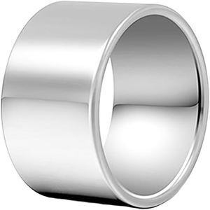 Perhiasan CHENG cincin berat perak dipoles tinggi kustom cincin tengkorak pria 14mm cincin pertunangan karbida Tungsten untuk pria - Product Image 1