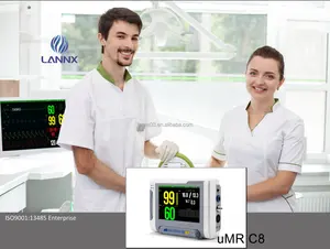 LANNX uMR C8 LOGO personnalisé moniteur de signes vitaux d'hôpital système de surveillance de la santé des patients moniteur patient capnographe multiparamètre