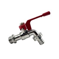 Robinet de jardin à quatre voies en alliage de zinc électroplaqué avec noyau de valve en plastique, produit d'exportation très demandé