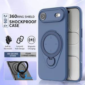 Funda Protectora Universal de TPU Suave Anti-Golpes para <span class=keywords><strong>iPhone</strong></span> 17 16 Pro Max, Carcasa Trasera Popular con Anillo Giratorio Resistente - Product Image 2