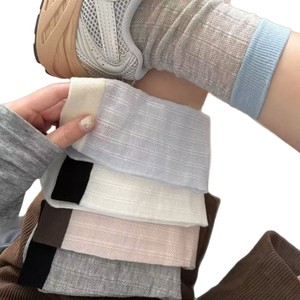 Mesh Color Blocked Slouch <b>Socks</b> Women Breathable Mid Calf <b>Socks</b> Spring Summer Thin Hollow Out Gray Blue White <b>Black</b> Pink Brown - Product Image 3
