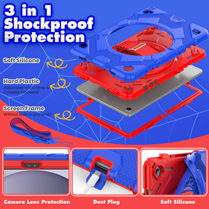 Xoay Nhiệm Vụ Nặng Nề Trường Hợp Đối Với Samsung Galaxy Tab A9 Cộng Với S9 Fe S10 Cộng Với Armor Đứng Bìa Với Dây Đeo Vai Funda - Product Image 5