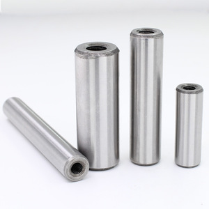 Goupille cylindrique filetée 6 8 10 12 16 20 25 mm, goupille de positionnement à double extrémité avec filetage interne, usage général, finition brillante - Product Image 1
