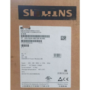 Nouveau module d'alimentation PM240 non filtré 6SL3 224-0BE38-8UA0, 6SL3224-0BE38-WBR8UA0, original, en stock, pour automatisation industrielle - Product Image 1