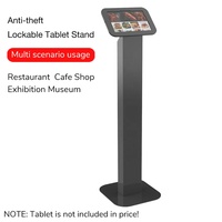 Support de Sol pour iPad et Tablettes Samsung, Borne TPV Verrouillable, Kiosque Métallique pour Expositions, Restaurants et Magasins