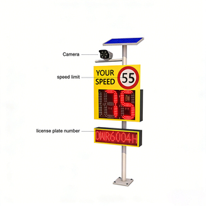 Panneau de signalisation routière personnalisable de haute qualité <span class=keywords><strong>en</strong></span> alliage d'aluminium 12V avec radar solaire LED pour limite de vitesse - Product Image 3