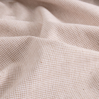 Tissu en mélange de chanvre et lin à carreaux, teint en fil, tissé en rayonne et lin pour costumes et chemises (vente en gros)